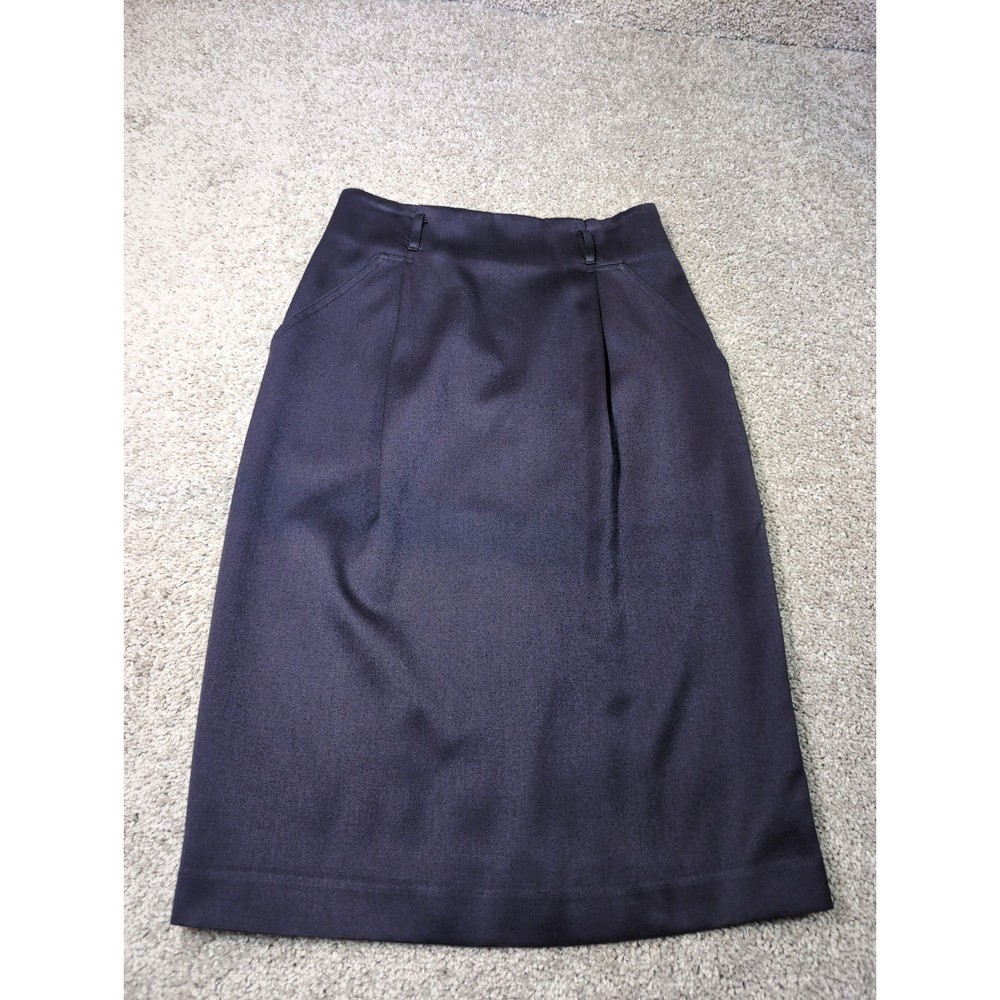 Autograph American Clothing Womens Navy Blue Skirt Size 9‎ 10 Knee Length Pencil